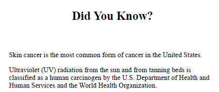 Health effects of UV radiation on the human body