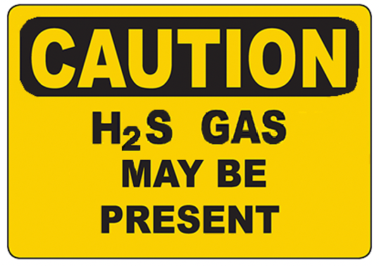 Hydrogen sulfide warning symbol