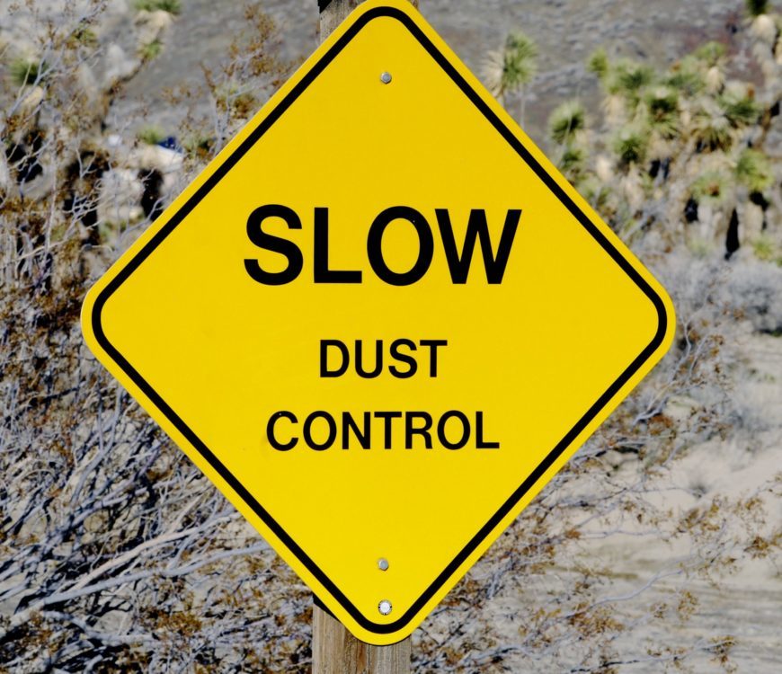 Nuisance dust generated during outdoor earthwork activities