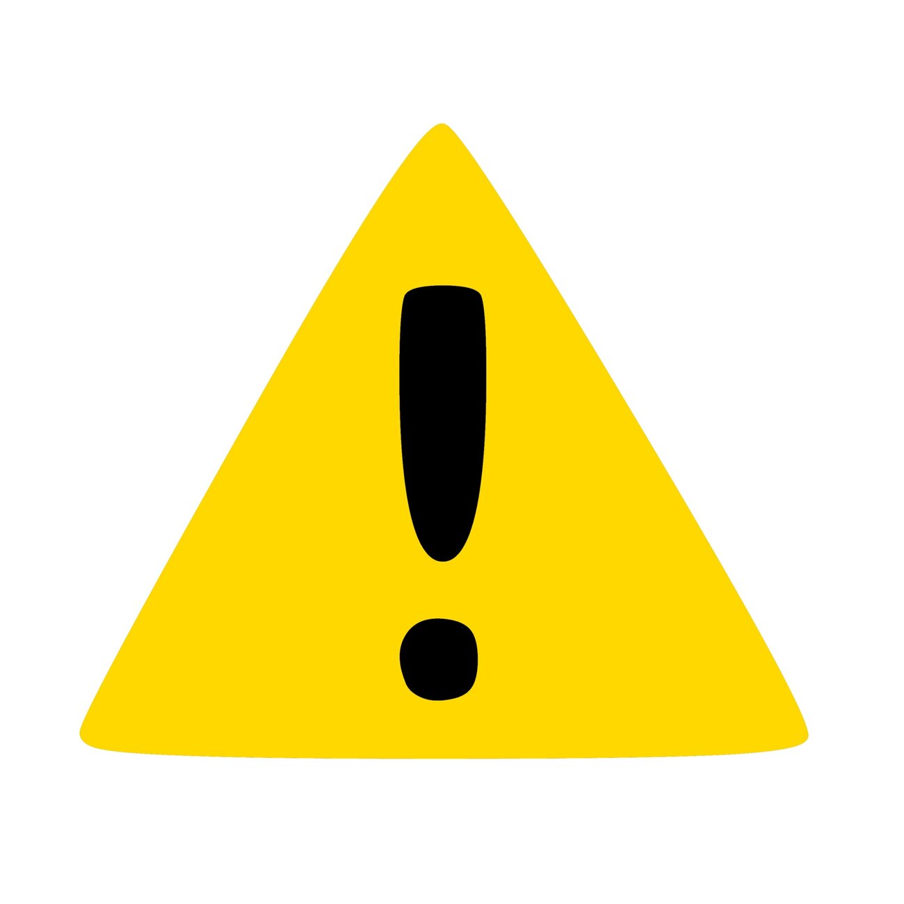 Warning triangle symbol representing workplace safety hazards