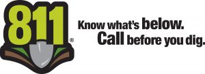 Call 811 Before You Dig utility marking