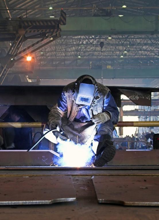 Welder at work