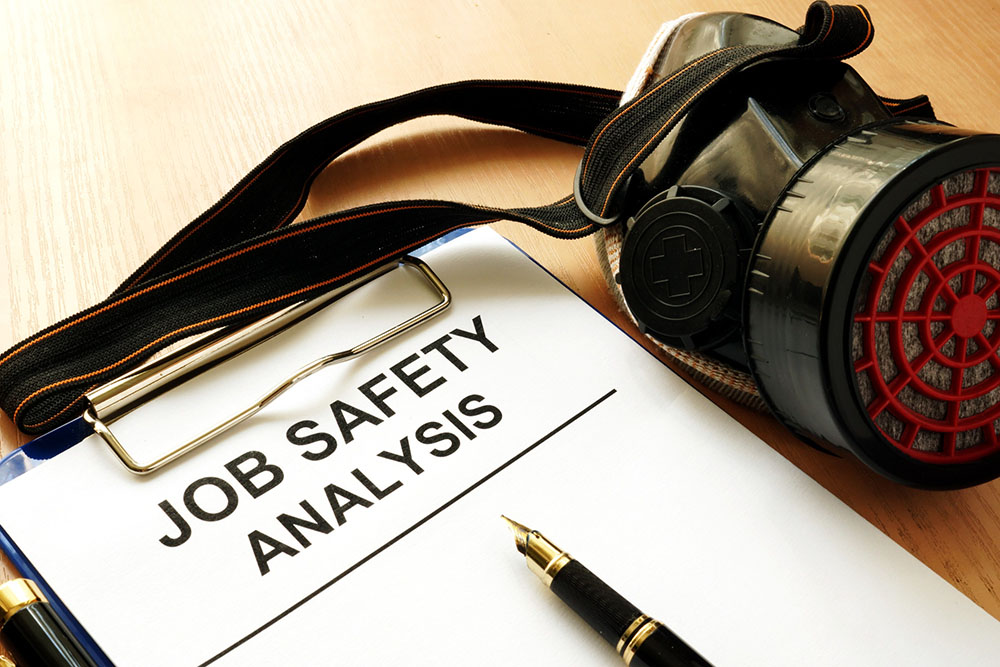Job hazard analysis software used in workplace safety planning